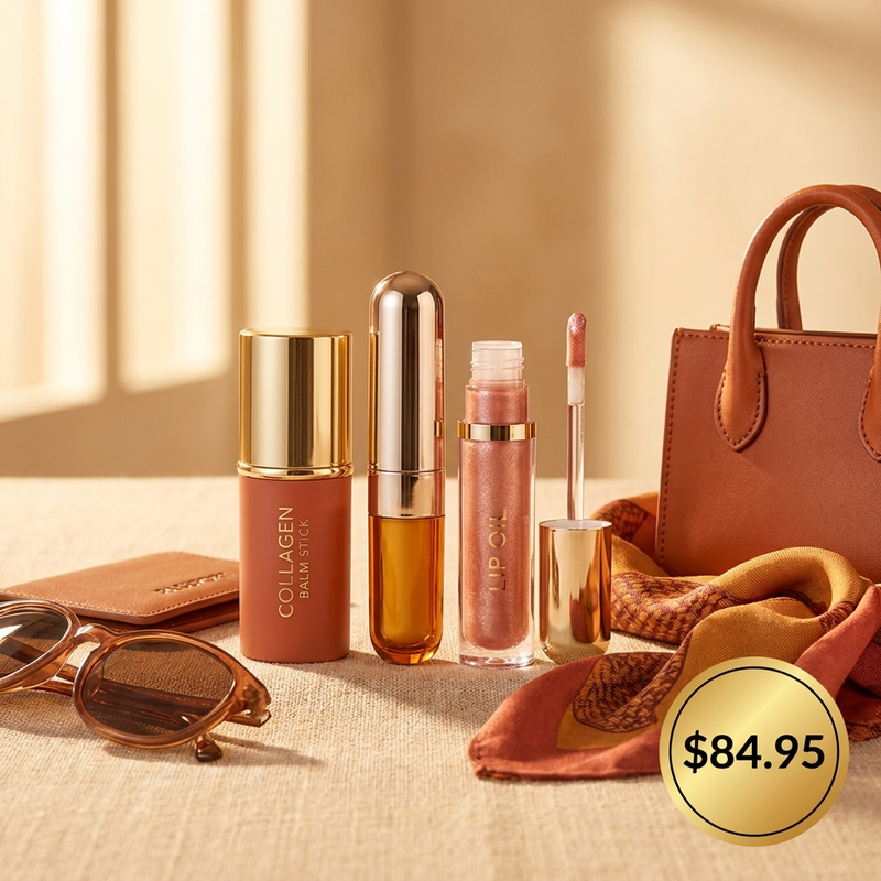 Glow & Go Bundle — Collagen Balm + Nasal Stick + Lip Oil $84.95